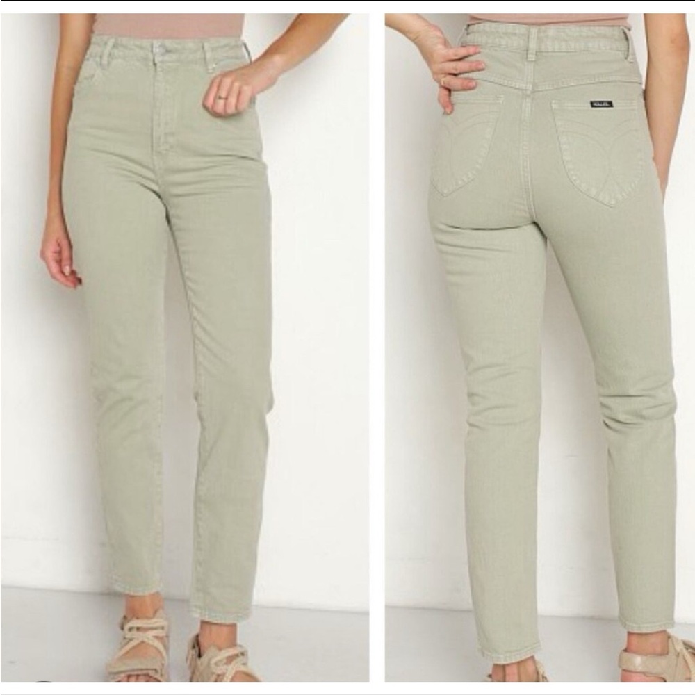 ROLLA'S High Rise Beige Jeans Slim Fit